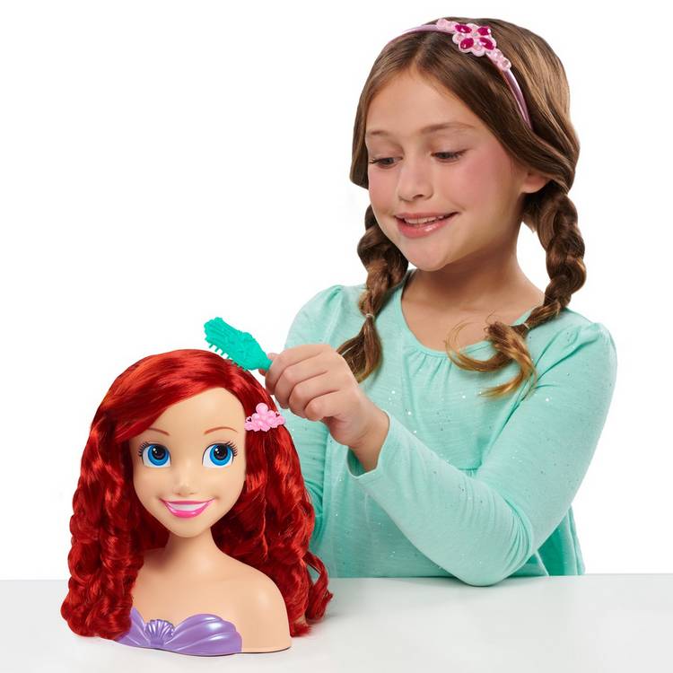 Disney Ariel styling head with long red hair (British brand)