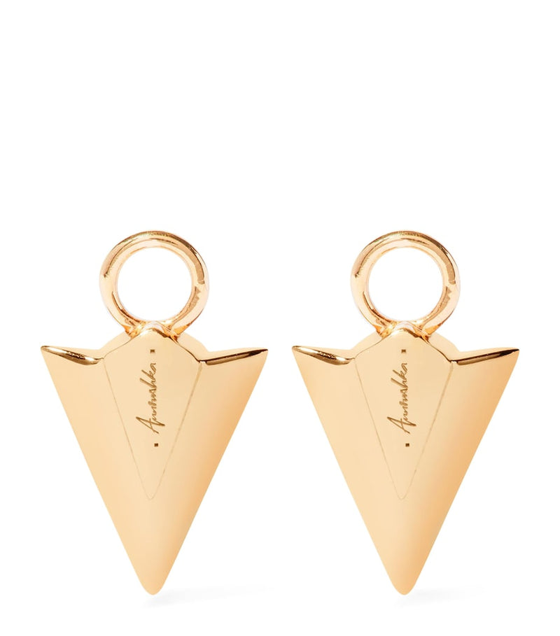 Annoushka yellow gold arrow earring drops with diamonds (British brand)