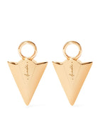 Annoushka yellow gold arrow earring drops with diamonds (British brand)