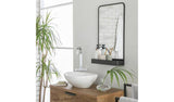 Argos Innova Black Metal Square Mirror with Shelf 65x40cm- Buy online at McGrocer