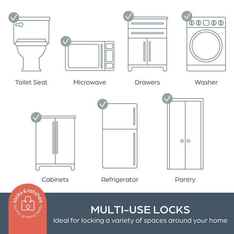 Dreambaby Twist N Lock multi-purpose safety latch 6 pack (British brand)