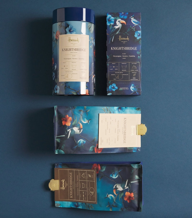 Harrods Knightsbridge Blend coffee beans 250g British brand