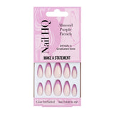 Superdrug Nail HQ Almond Purple French Nails 24 Pieces- Buy online at McGrocer