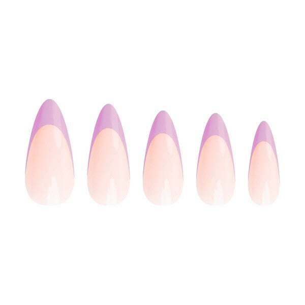 Nail HQ Almond French Nails Purple 24 Pieces, imported from the UK