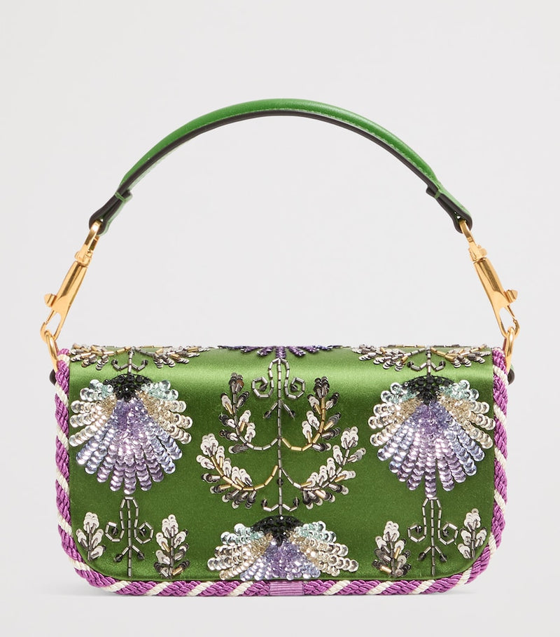 Valentino Garavani small embellished Locò shoulder bag, imported from the UK