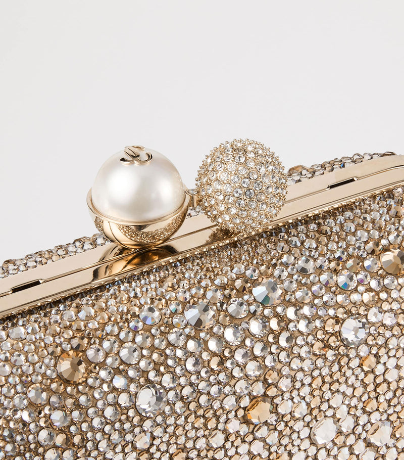 Jimmy Choo Cloud clutch bag with crystal clasp, imported from the UK