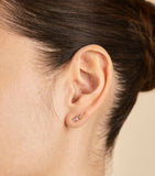 Astrid & Miyu gold-plated crystal climber earrings (British brand)