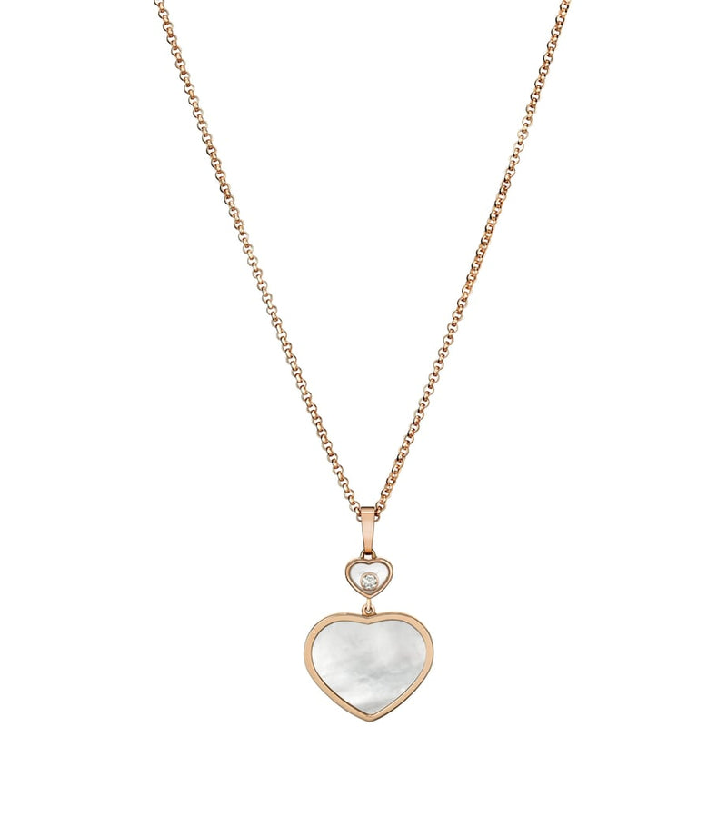 Chopard Happy Hearts rose gold pendant moving diamond, imported from the UK
