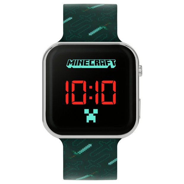 Minecraft green digital watch 35mm (British brand)