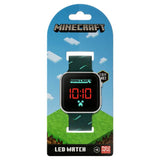 Minecraft green digital watch 35mm (British brand)