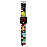 Pokemon Kids Digital Watch with black dial and LED display (British brand)