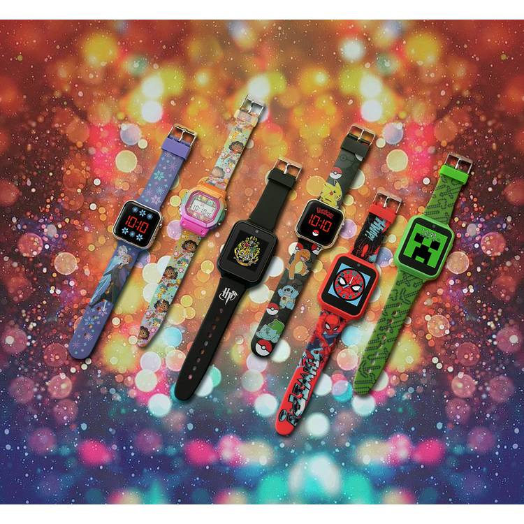 Pokemon Kids Digital Watch with black dial and LED display (British brand)
