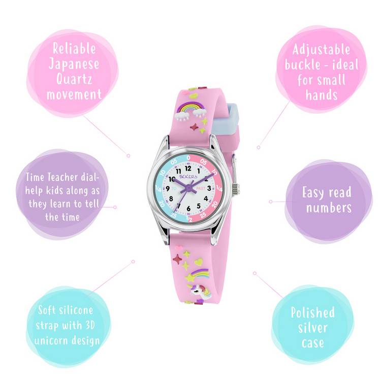 Tikkers Purple Time Teacher Watch, imported from the UK
