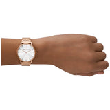 Armani Exchange rose gold-tone watch with stainless steel bracelet 36mm - British product