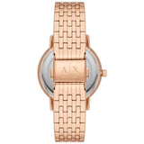 Armani Exchange rose gold-tone watch with stainless steel bracelet 36mm - British product