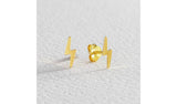 Revere gold plated silver lightning bolt stud earrings (British brand)