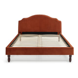 Habitat kingsize velvet bed frame in orange, UK version