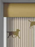 Emily Bond roller blinds Gold Marley Labrador print, imported from the UK