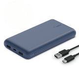 Argos Belkin 15W 20000mAh Portable Power Bank with USB-C Cable - Blue- Buy online at McGrocer