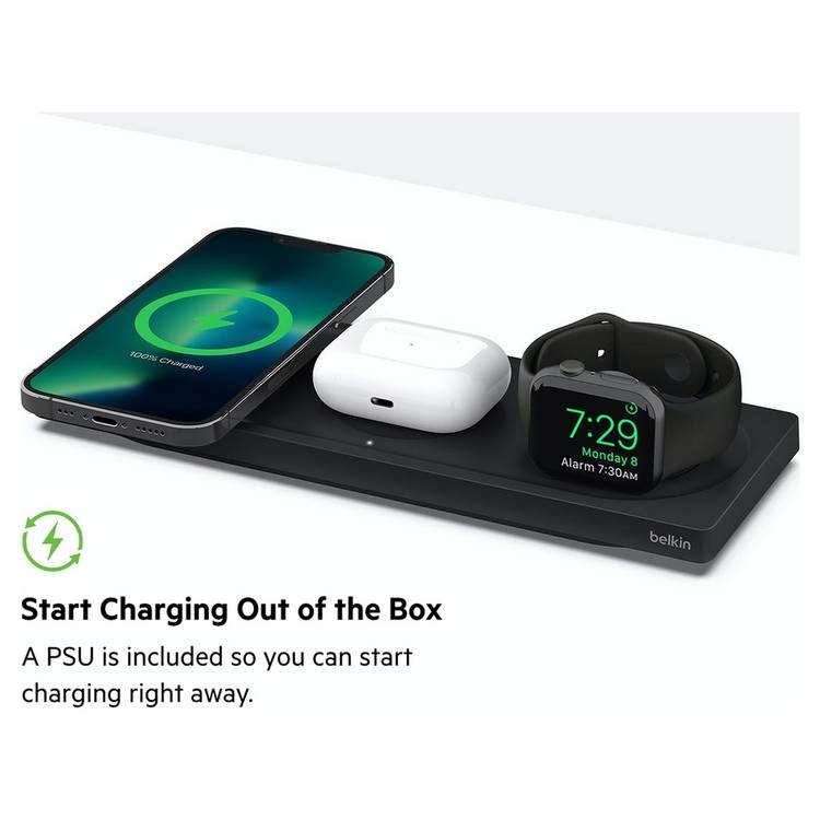 Belkin 3-in-1 MagSafe wireless charger 15W, UK version