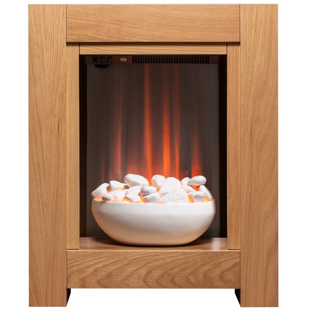 Adam Monet electric fire suite oak H73cm W60cm D20cm (British brand)