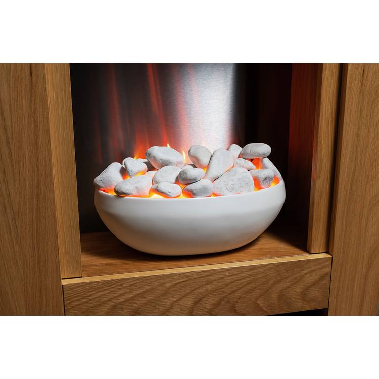Adam Monet electric fire suite oak H73cm W60cm D20cm (British brand)
