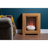 Adam Monet electric fire suite oak H73cm W60cm D20cm (British brand)