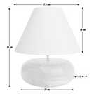 Habitat Pebble Mango Wood Table Lamp Natural and White, UK version