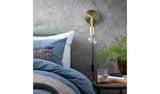 Argos Argos Home Rayner Brass Plug-in Wall Light- Buy online at McGrocer