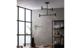 Argos Habitat Exposed Bulb Steel LED Flush Ceiling Light - Black Industrial Ceiling Light Fixture H51.8 x 63cm- Buy online at McGrocer