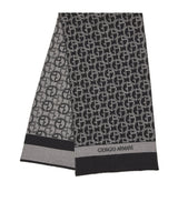 Harrods Giorgio Armani Wool Monogram Jacquard Scarf- Buy online at McGrocer