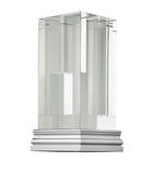 Christofle clear glass perspective vase, 28.5cm height - British product