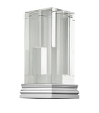 Christofle clear glass perspective vase, 28.5cm height - British product