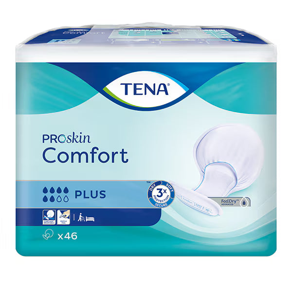 TENA Comfort Plus incontinence pads x46 (British brand)