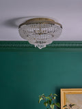 Brass Bamburgh ceiling light with glass beads, imported from the UK