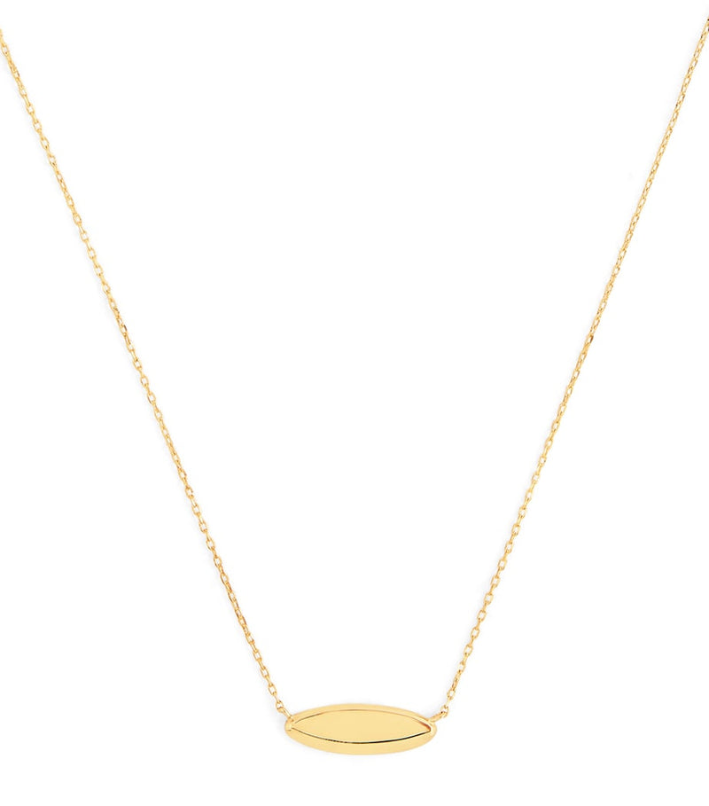 Astrid & Miyu Yellow Gold Plain Pendant Necklace