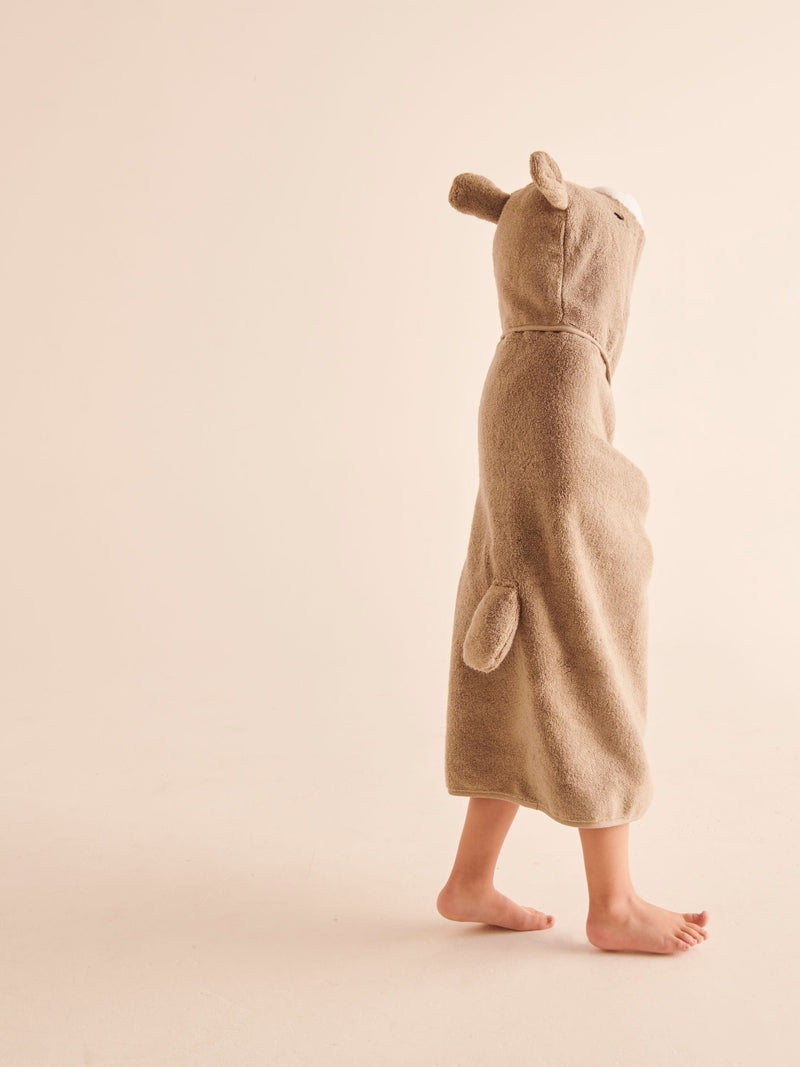 MORI bear hooded baby towel 75x75cm - British product