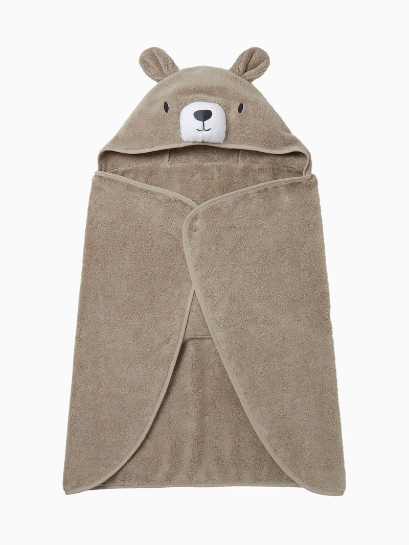 MORI bear hooded baby towel 75x75cm - British product