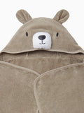 MORI bear hooded baby towel 75x75cm - British product