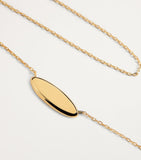 Astrid & Miyu yellow gold plain pendant necklace, UK version