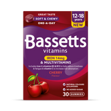 Holland & Barrett Bassetts Vitamins 12-18 Iron & Multivitamins Cherry Gummies 30 Count- Buy online at McGrocer