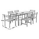 Habitat Amalfi 6 seater wooden patio set brown, UK version