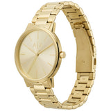 Armani Exchange gold-tone stainless steel bracelet watch (British brand)