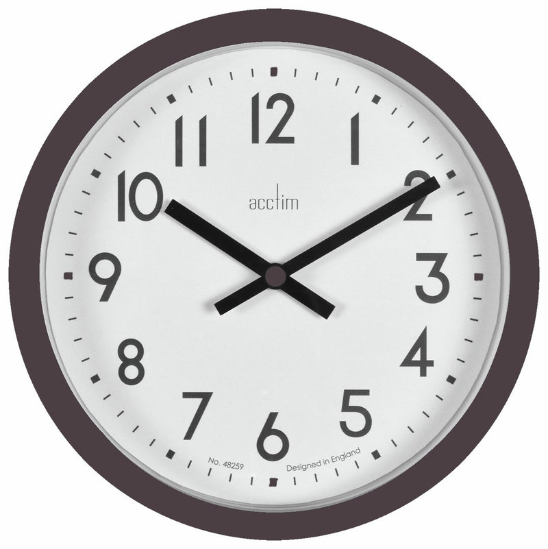 Acctim Retro Analogue Wall Clock Black 20cm - British product