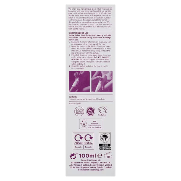 B. Hair Removal Cream with Argan Oil - British product