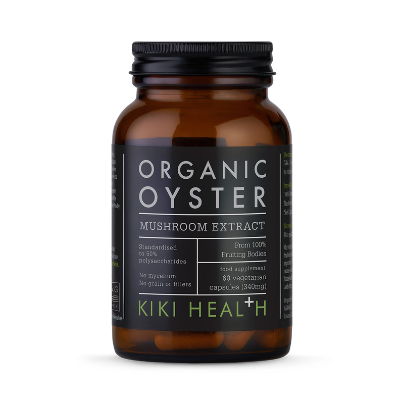 KIKI Health Organic Oyster Mushroom Extract 60 Vegicaps - British product