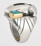 Jacques Marie Mage Atian ring electrum turquoise (British brand)
