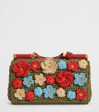 Dolce&Gabbana woven My Sicily top-handle bag with floral appliqué (British brand)
