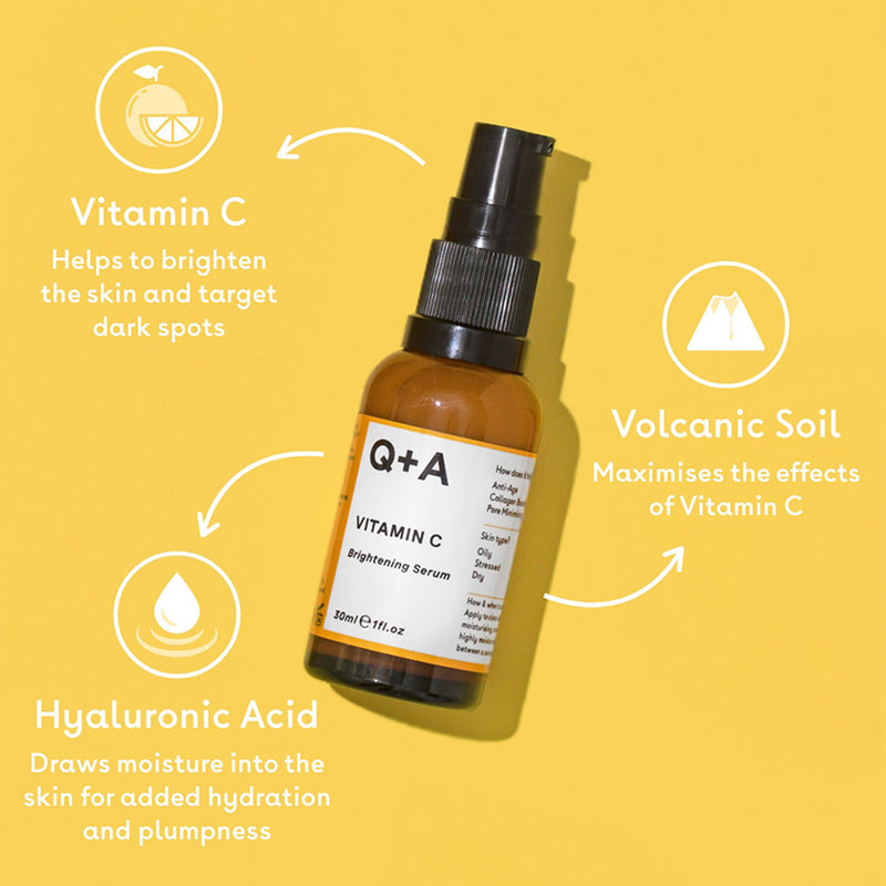 Q+A Vitamin C Brightening Serum 30ml (British brand)