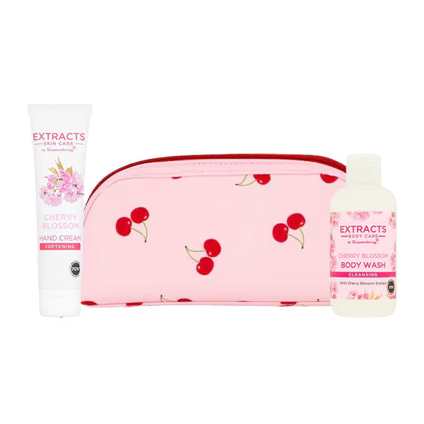 Extracts Cherry Blossom Travel Set Hand Cream Body Wash - British product
